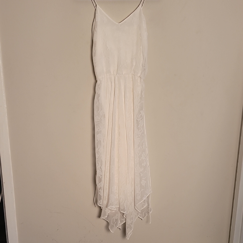 VTG Lizzy & Johnny White Sleeveless Dress Sz S Fairy Angel